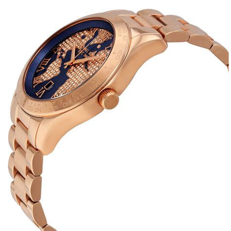 michael kors 6395|Michael Kors Layton Blue Globe Dial Ladies Watch MK6395.